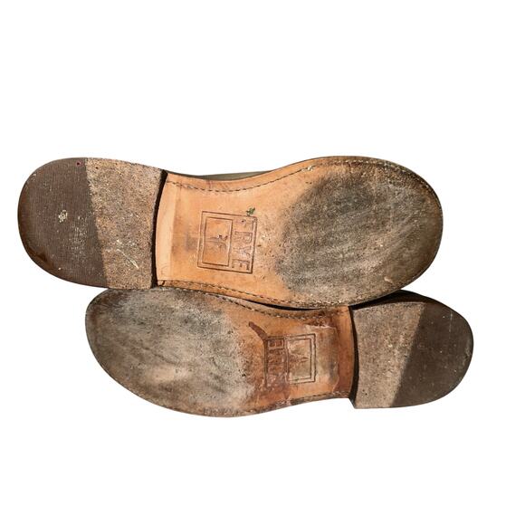 Frye Paige Size 7.5 Tall Knee High Equestrian Riding Boots Taupe Leather - Picture 7 of 11